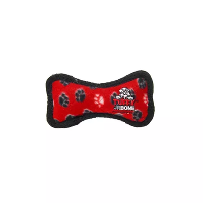 Tuffy Jr Bone Red Paw Durable Dog Toy – 4-Layer Interactive Tug Toy