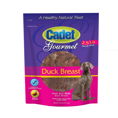 Cadet Premium Duck Breast Jerky Dog Treats | High Protein, 2.5 lbs