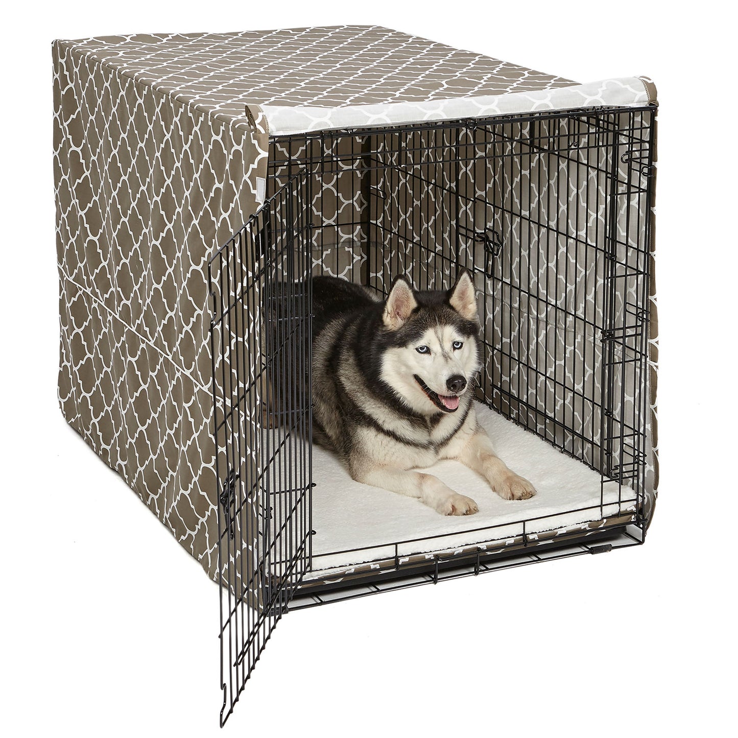 Midwest QuietTime Defender Dog Crate Cover - Brown Polyester - 48 Inch