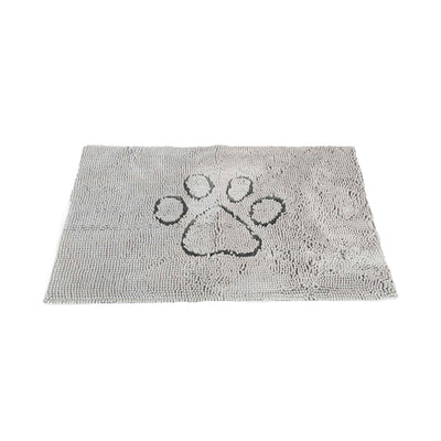 DGS Pet Products Dirty Dog Microfiber Doormat - Silver Grey, Medium