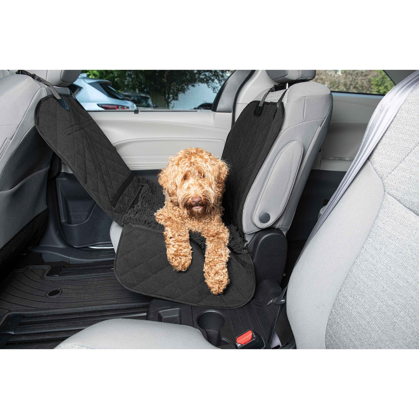 DGS Pet Products Dirty Dog Microfiber Car Seat Cover - Black, 44x35