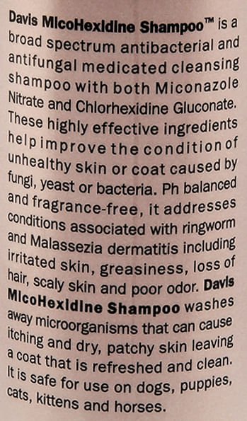 Davis MicoHexadine Dog Grooming Shampoo - 12 oz