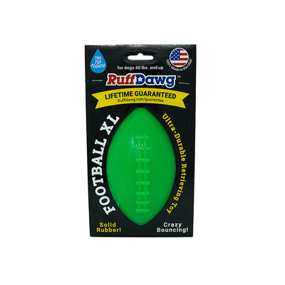 Ruff Dawg Football Dog Toy Assorted Colors - 6″ x 3″ x 3″