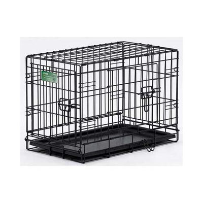 Midwest i-Crate Double Door Dog Crate - Black Metal - 18 x 12 x 14