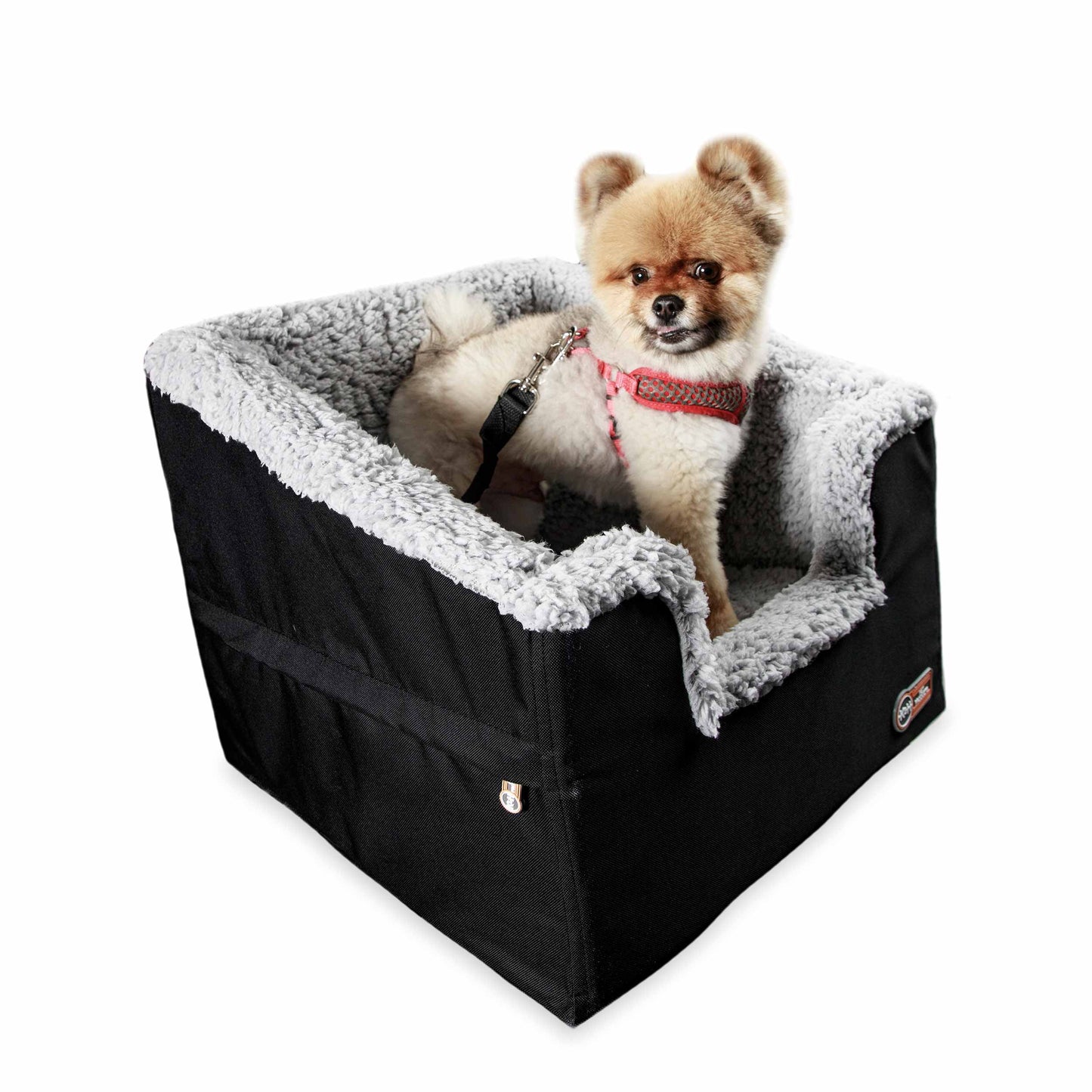 K&H Pet Products Bucket Booster Dog Car Seat – Collapsible Black Small