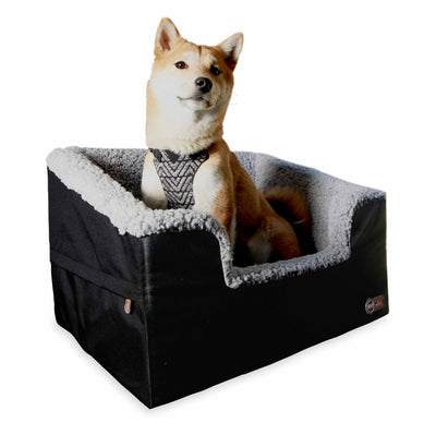 K&H Pet Products Bucket Booster Car Seat – Collapsible Large Black
