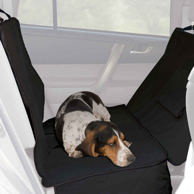 K&H Pet Products Deluxe Car Seat Saver – Extra Long Black Microsuede