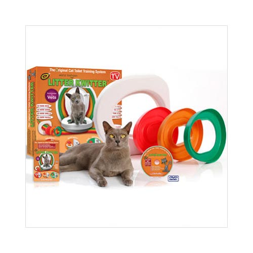 Litter Kwitter Cat Toilet Training System | 3-Stage Training Kit with DVD
