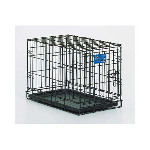 Midwest Life Stages Single Door Dog Crate | Black Metal - 22 Inch