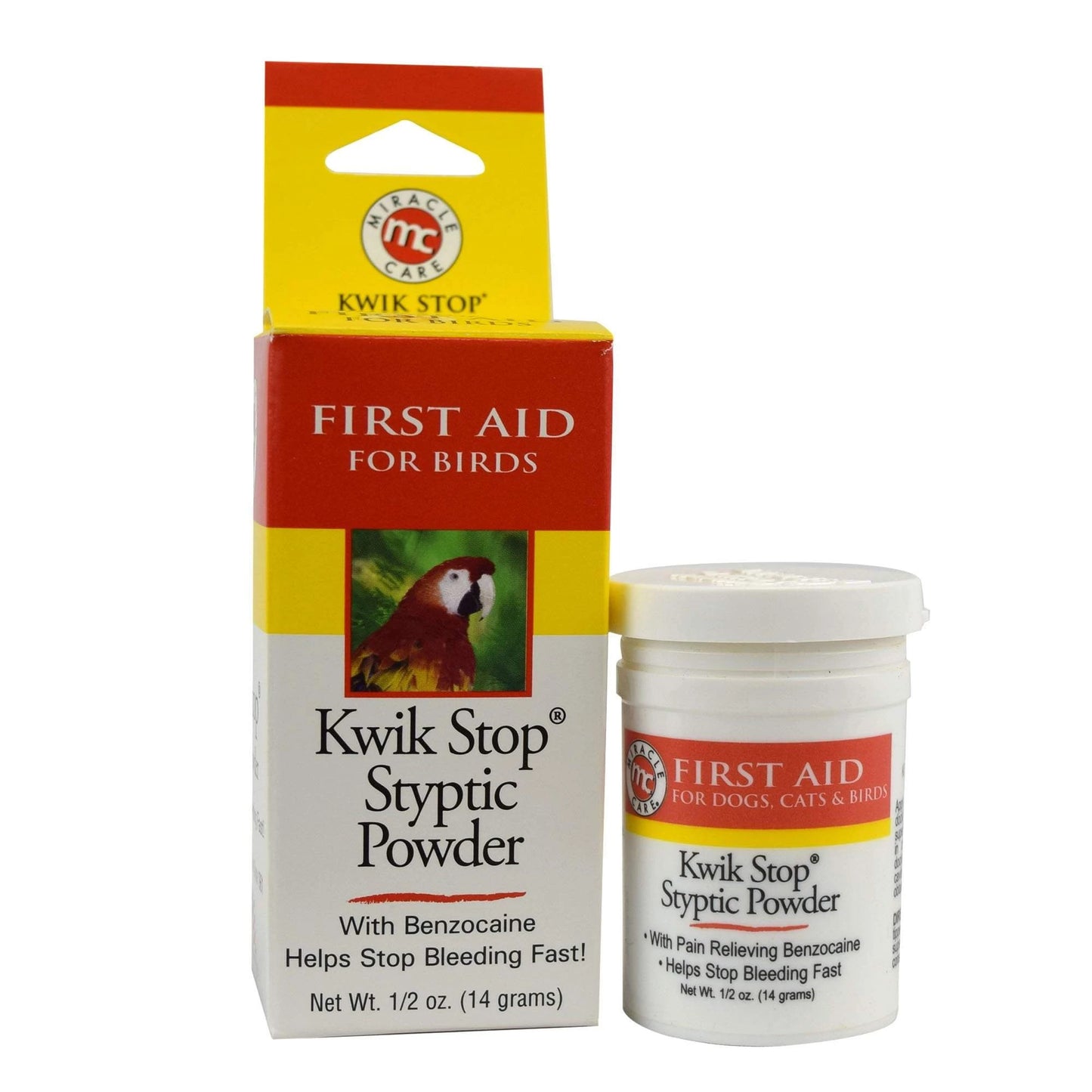 Miracle Care Kwik-Stop Styptic Powder for Birds with Benzocaine
