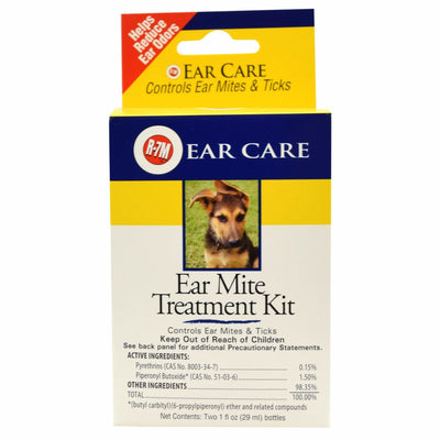 Miracle Care R7M Ear Mite Treatment and Cleaner for Dogs - 1 oz