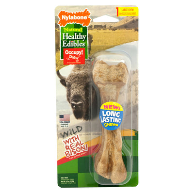 Nylabone Healthy Edibles Wild Bison Dog Chew Treats - Large 1 Count