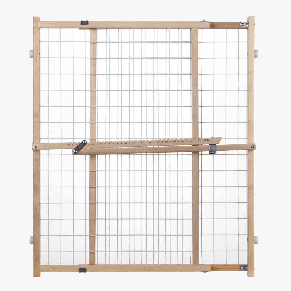 North States Wide Wire Mesh Pet Gate | Pressure Mount Wood - 32" High