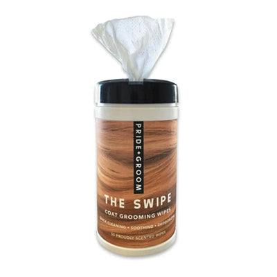 PRIDE+GROOM The Swipe Deodorizing Dog Grooming Wipes - 50 Count