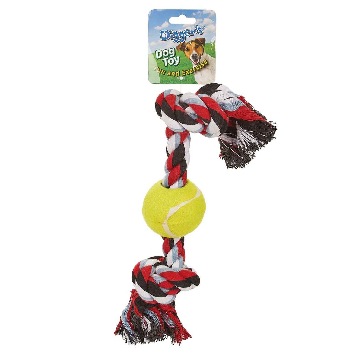 DiGuardian Gearer's Rope Toy with Tennis Ball