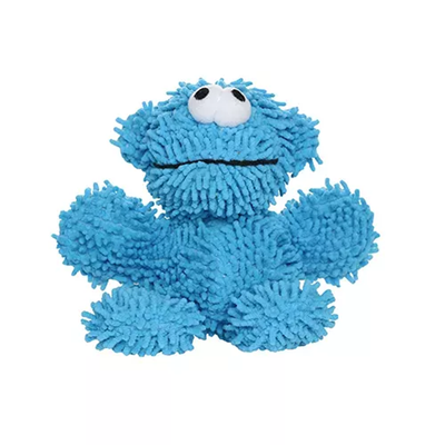 Mighty Jr Microfiber Ball Durable Plush Dog Toy – Blue Monster
