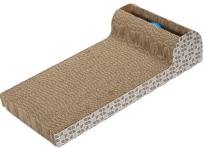 Silicute L-Shaped Cat Scratching Board – Durable Cardboard Toy 2-Pack