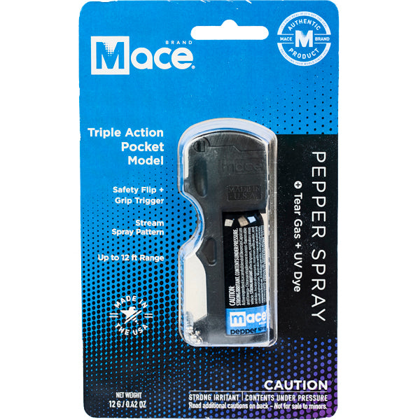 Mace Pocket Triple Action Pepper Spray with UV Dye and Key Chain