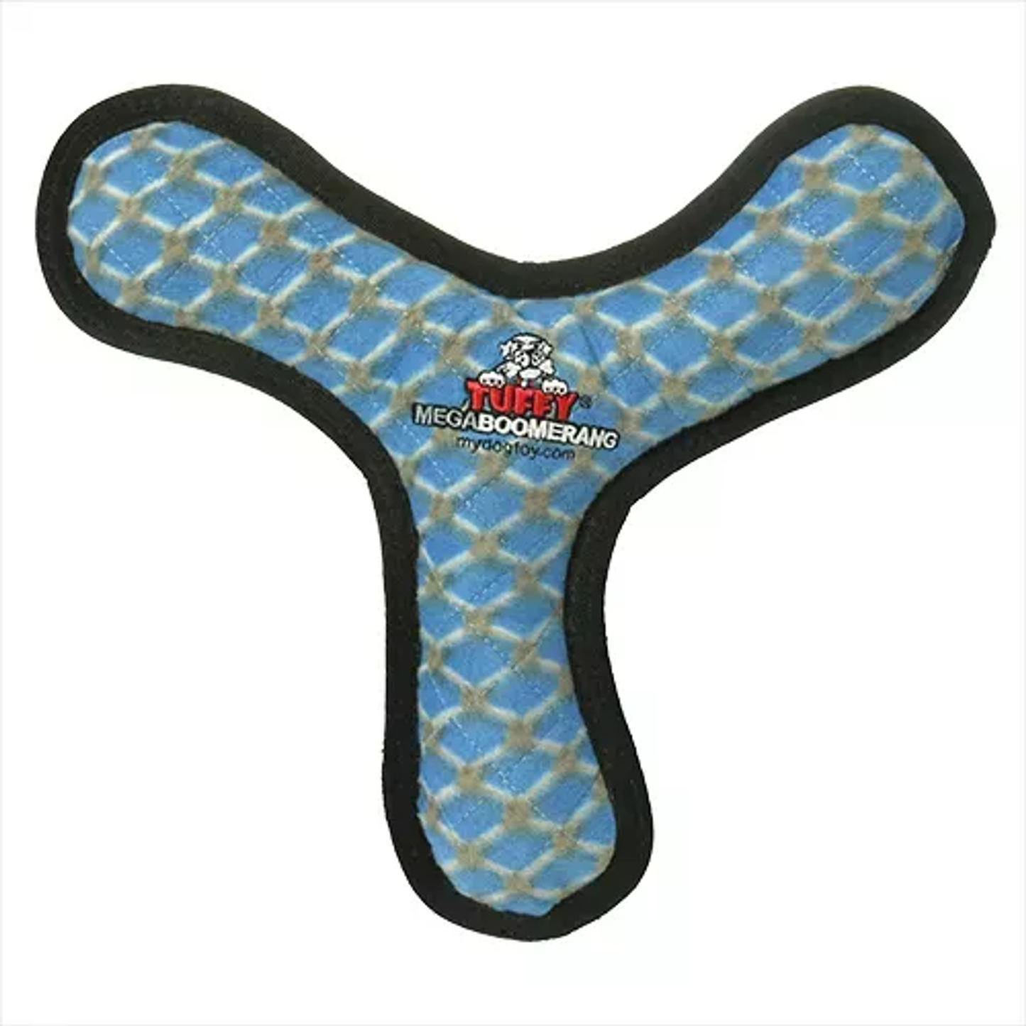 Tuffy Mega Boomerang Dog Toy – Durable 4-Layer Floating Tug Toy, Blue