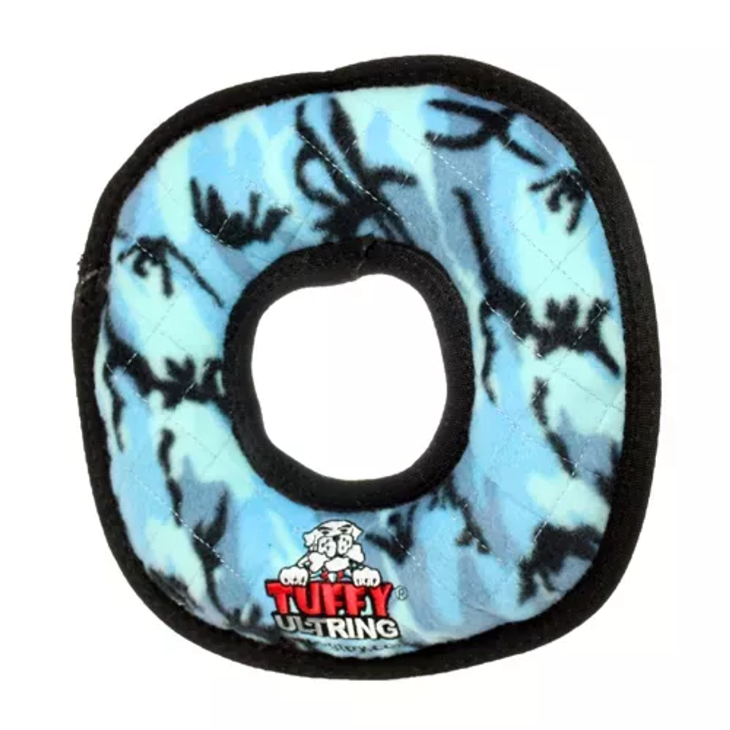 Tuffy Ultimate Ring Durable Dog Toy – Large Blue Camo Interactive Toy