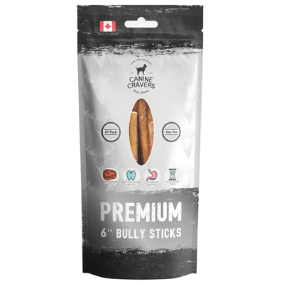 Pure Pals Premium Beef Bully Sticks – 6 Inch Odor-Free Dog Chews