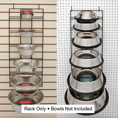 ProSelect Non-Skid Bowl Display Rack for Slat Wall and Peg Board