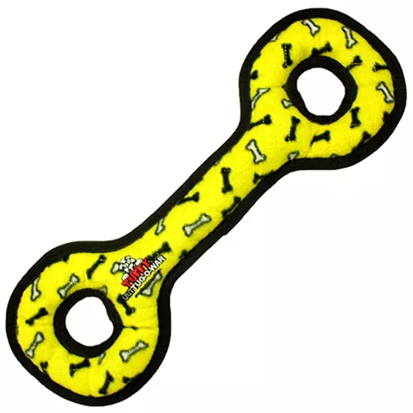 Tuffy Ultimate Tug-O-War Dog Toy – Durable Yellow Bone – Large