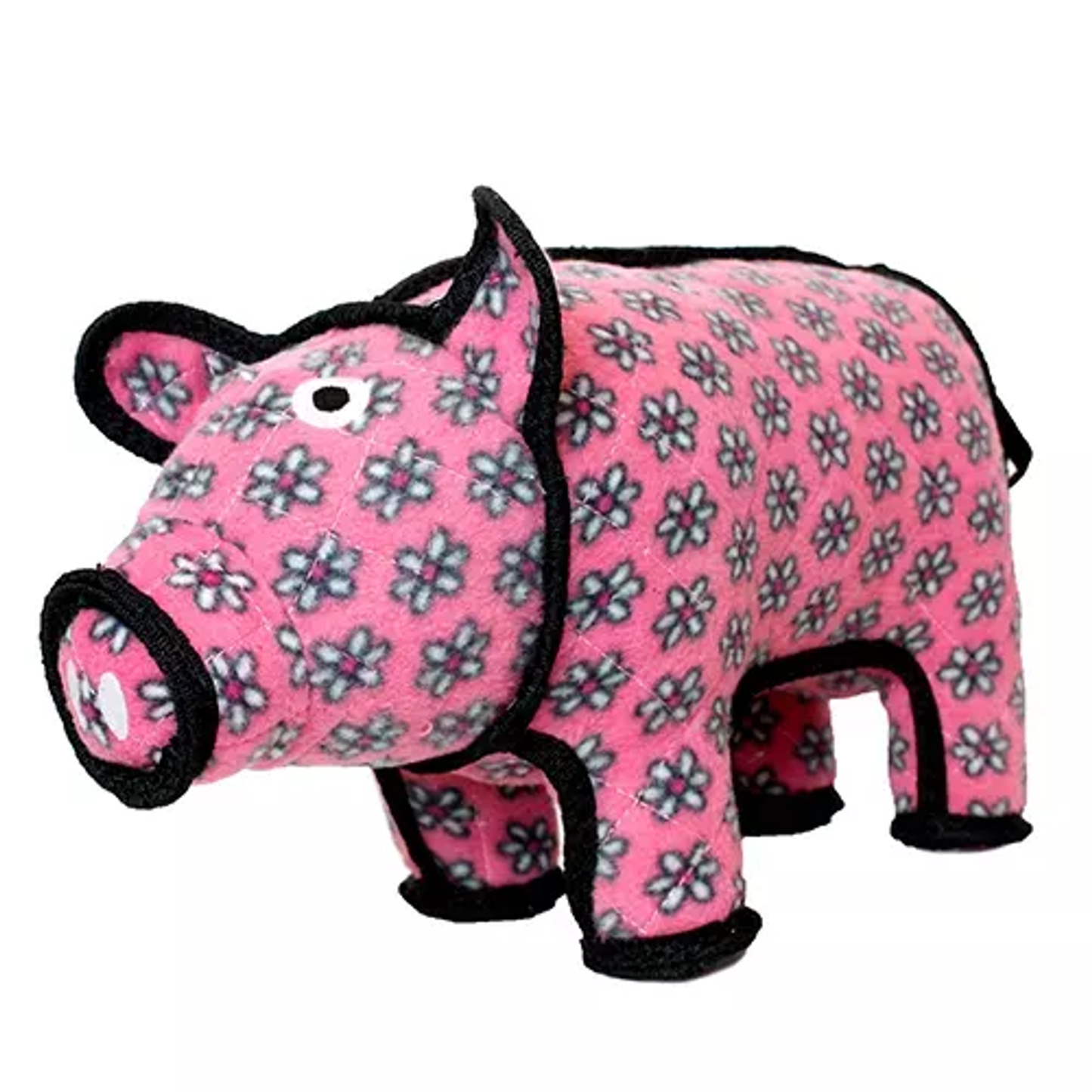 Tuffy Barnyard Pig Durable Plush Dog Toy – Large Pink Interactive Toy