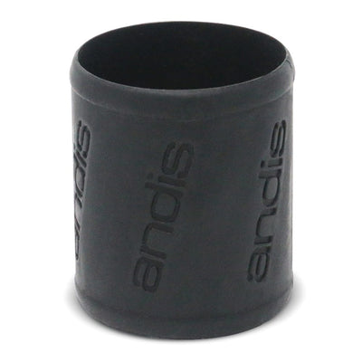 Black Andis clipper grip with "andis" logo embossed on it.