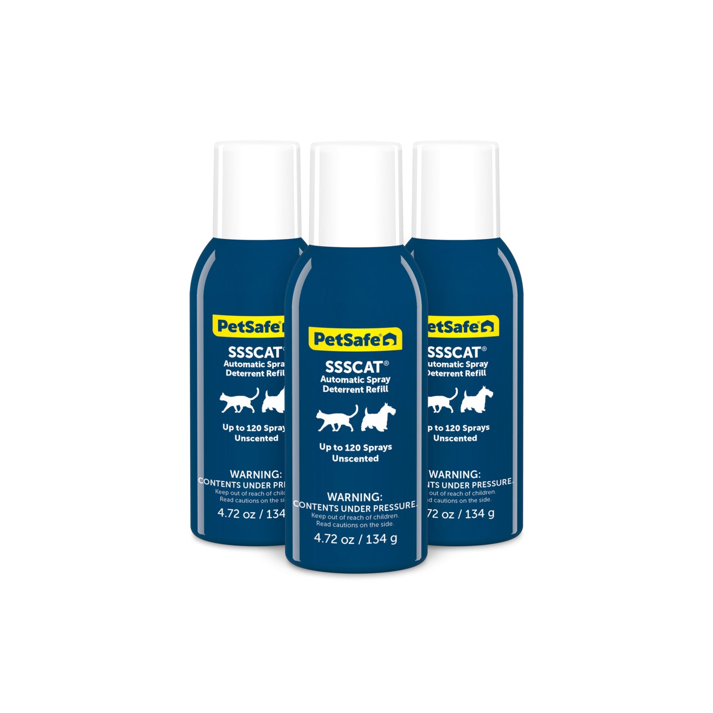 PetSafe SSSCAT Spray Deterrent Refill Cans – 3 Pack Motion Activated