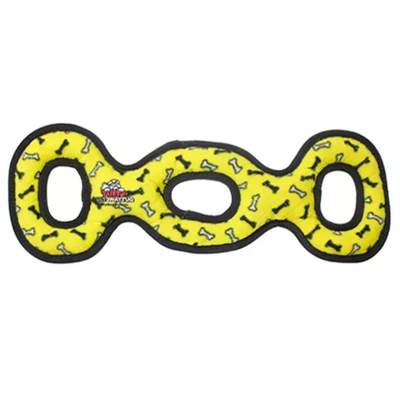Tuffy Ultimate 3-Way Tug Durable Dog Toy | Yellow Interactive Toy