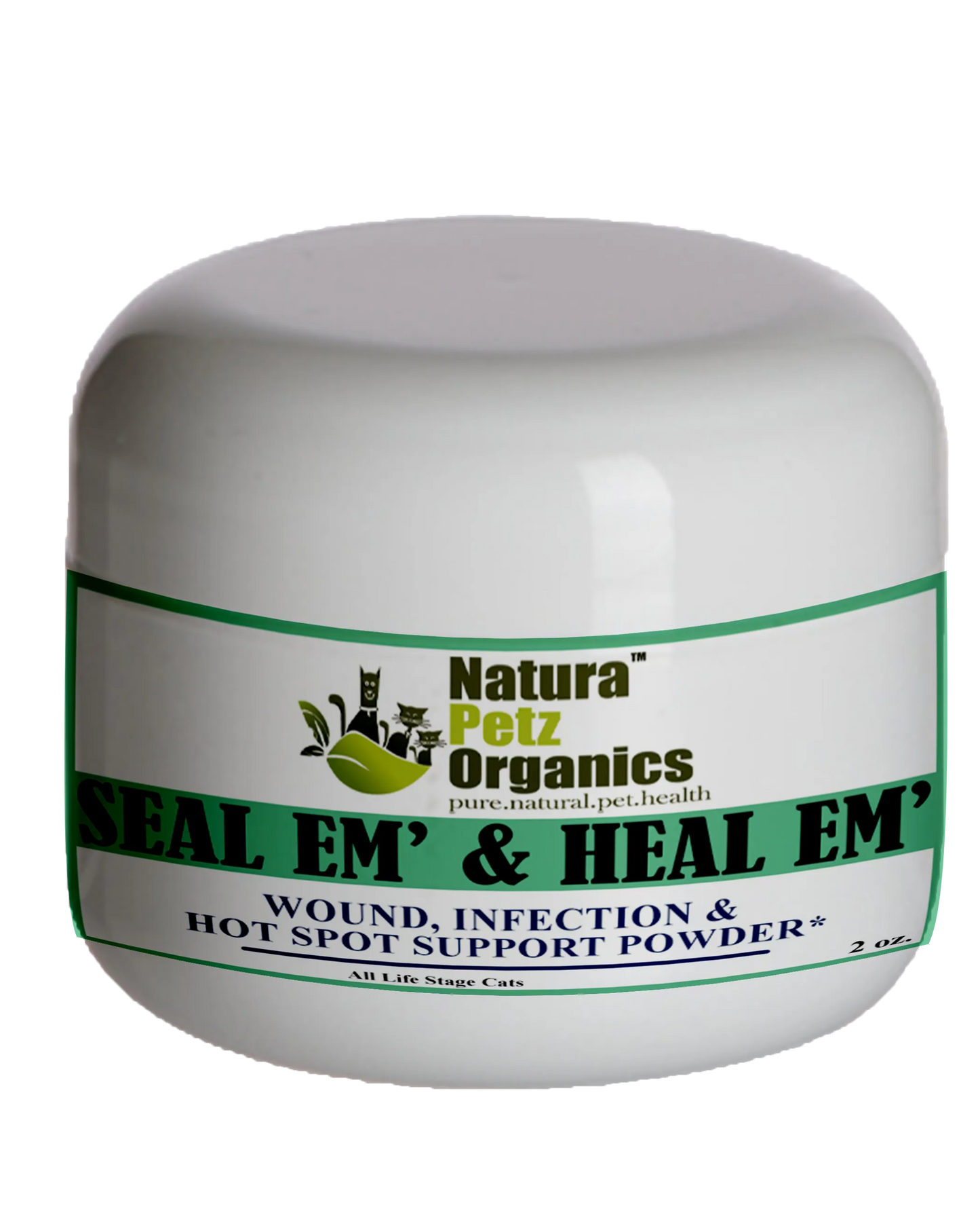 Seal Em And Heal Em Powder Dog, Cat & Small Animal, CAT 2 oz