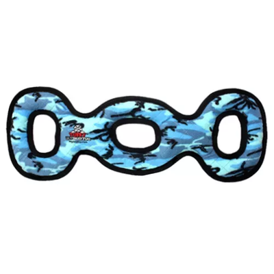 Tuffy Ultimate 3-Way Tug Durable Dog Toy – Blue Camo Interactive Toy