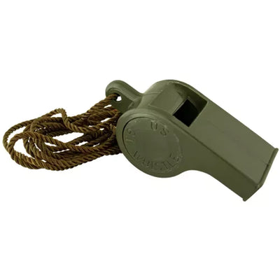 Fox Outdoor Plastic Whistles with Lanyards – GI Style 12 Pack Bulk
