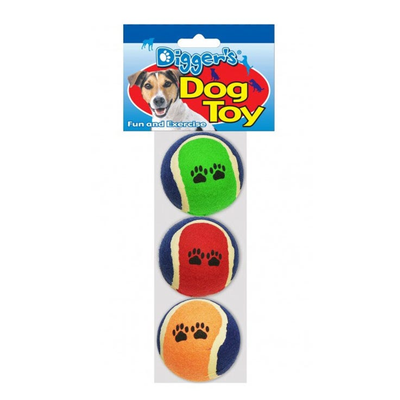 Digger's Tennis Ball Dog Toys - Durable 3-Pack Set by Pet Edge