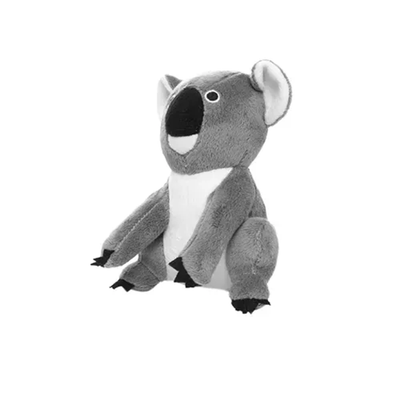 Mighty Jr Safari Koala Dog Toy – Durable Plush Interactive Toy, Gray