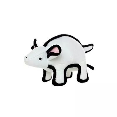 Tuffy Barnyard Mouse Durable Dog Toy – Large White Interactive Tug Toy