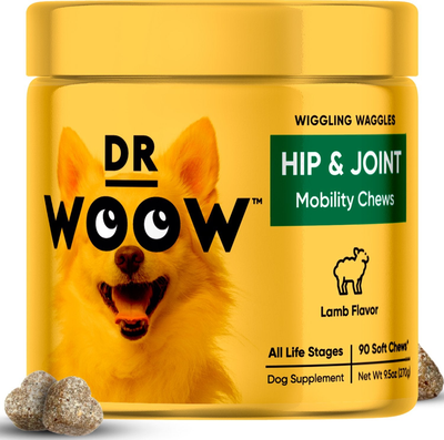 Dr Woow Hip and Joint Support Soft Chews for Dogs - Glucosamine, 90 Ct