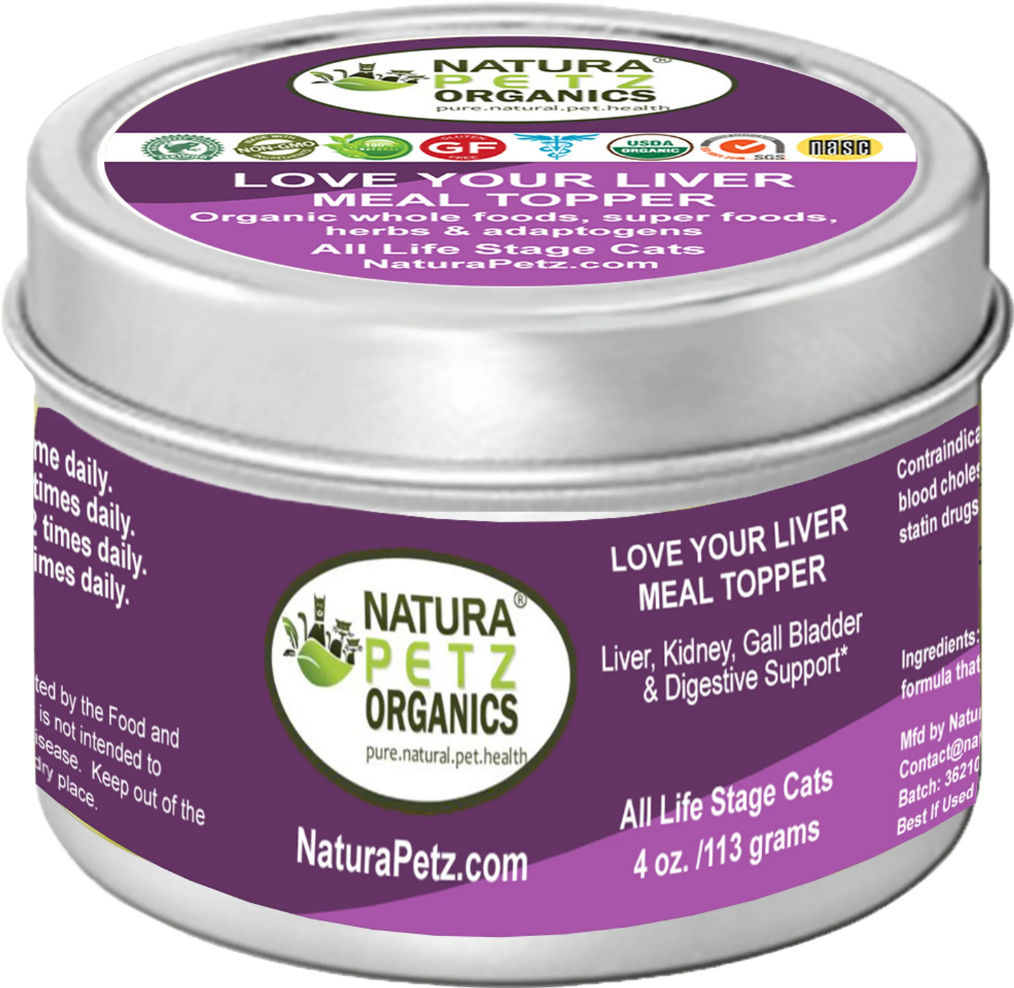 Love Your Liver Meal Topper Liver, Kidney, Gall Bladder & Digestive, 4 Oz. Cat
