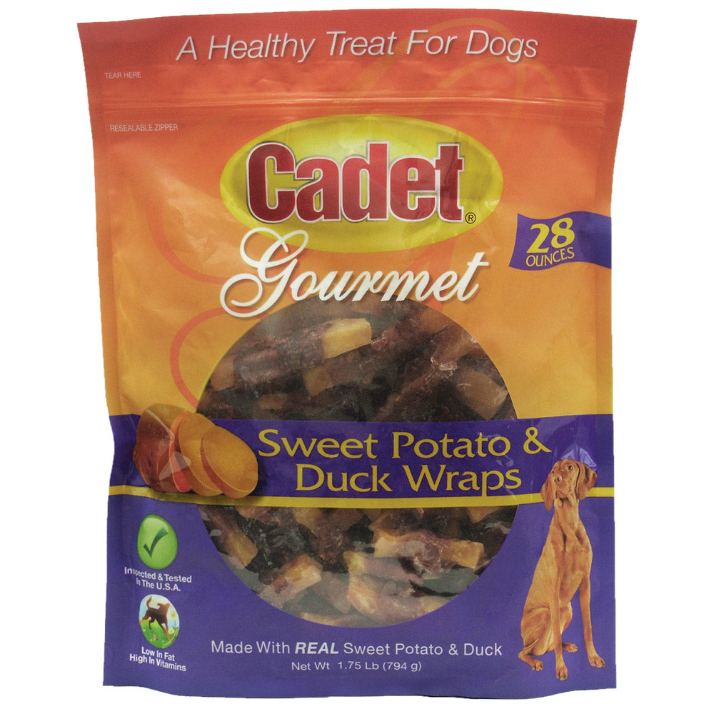 Cadet Duck and Sweet Potato Wraps – Low Fat Gourmet Dog Treats, 28 oz
