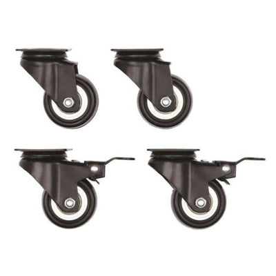 Midwest Skudo Pet Carrier Wheel Casters - 4 Pack Locking Rubber Wheels