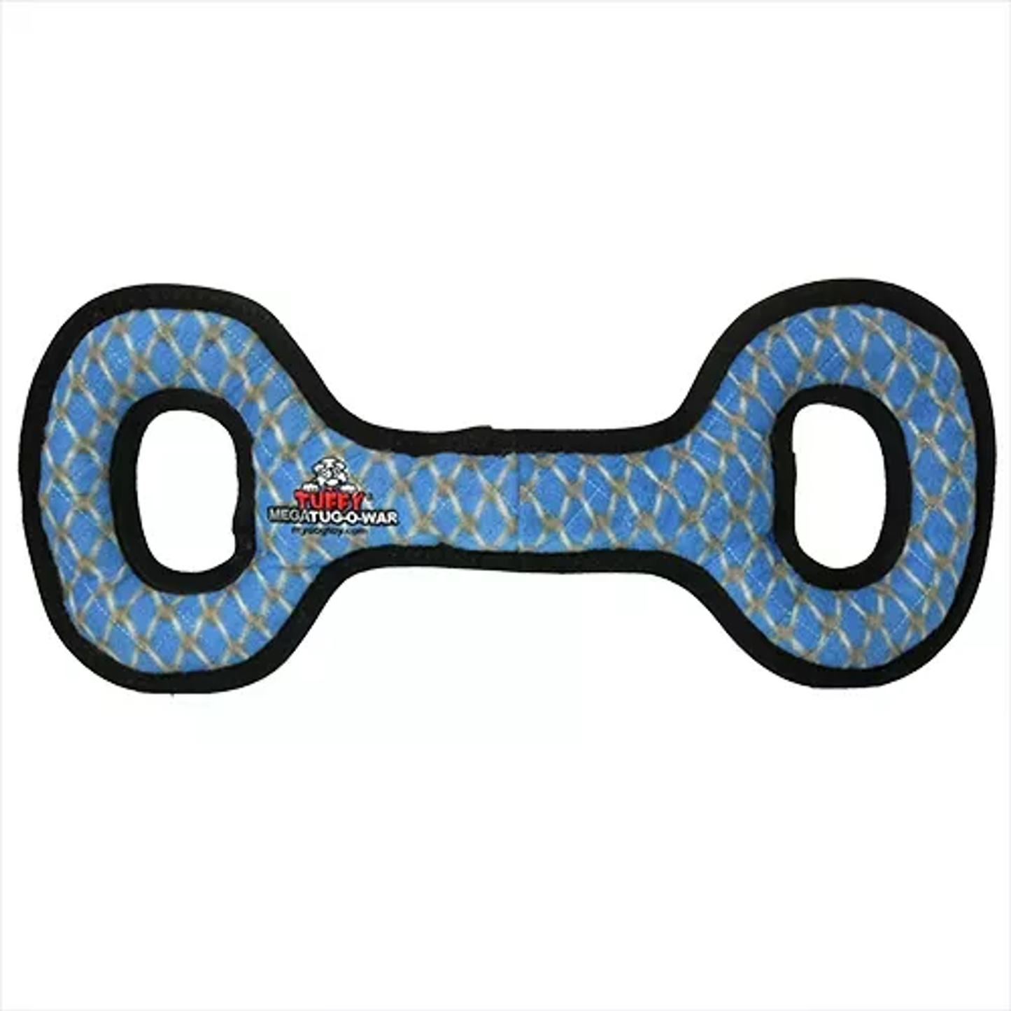 Tuffy Mega Tug Oval Dog Toy – Durable Interactive Chain Link, Blue