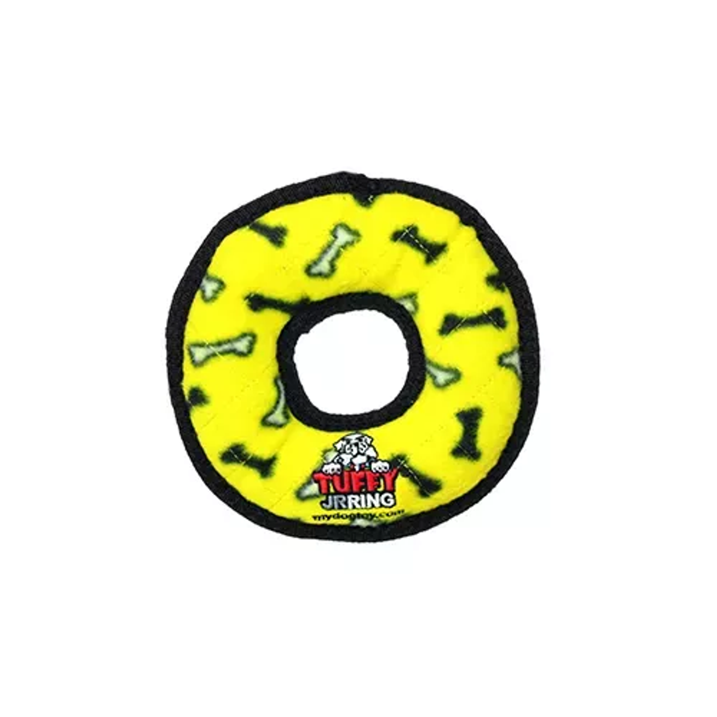 Tuffy Jr Ring Yellow Bone – Durable Interactive Dog Toy | VIP Products