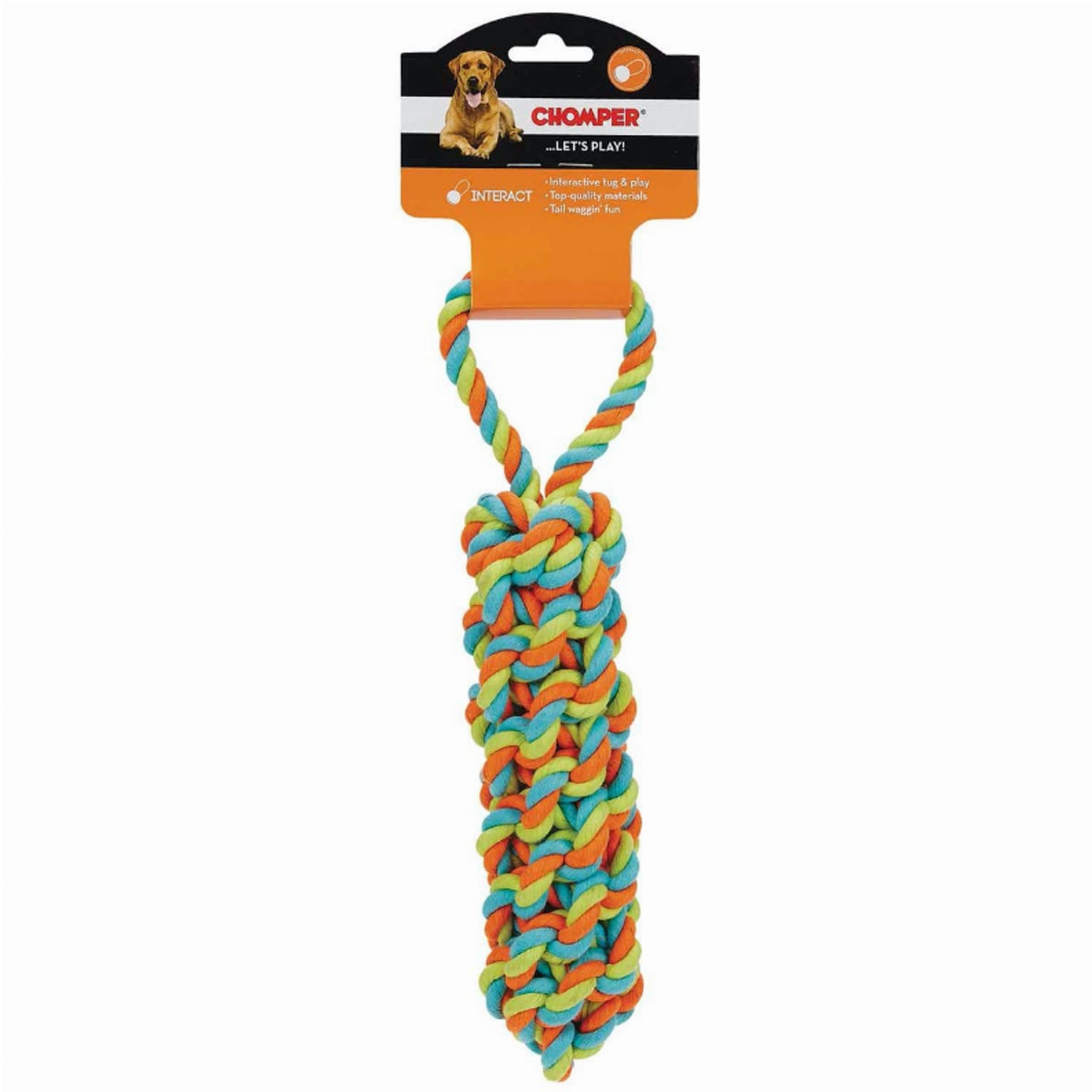 Pet Edge Monkey Fist Rope Tug Dog Toy – Durable Woven Cotton Rope