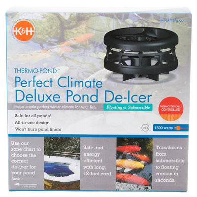 K&H Pet Thermo-Pond Deluxe Pond De-Icer | Floating & Submersible | 1500W