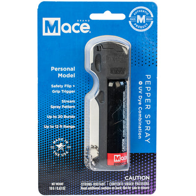 Mace Personal Pepper Spray with Keychain – Black UV Dye 18g Unit