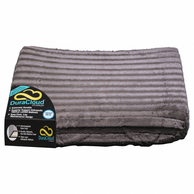 Curicyn DuraCloud Orthopedic Pet Bed Water-Resistant Crate Pad, Charcoal, Small (24"x19"x2.5")