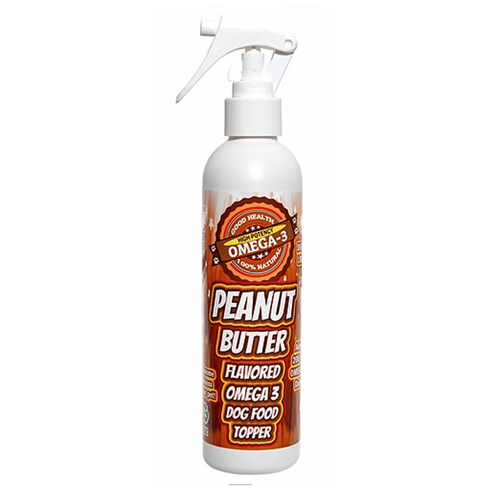 Flavored Sprays Peanut Butter Dog Food Topper | Vegan Omega-3 Spray, 8oz