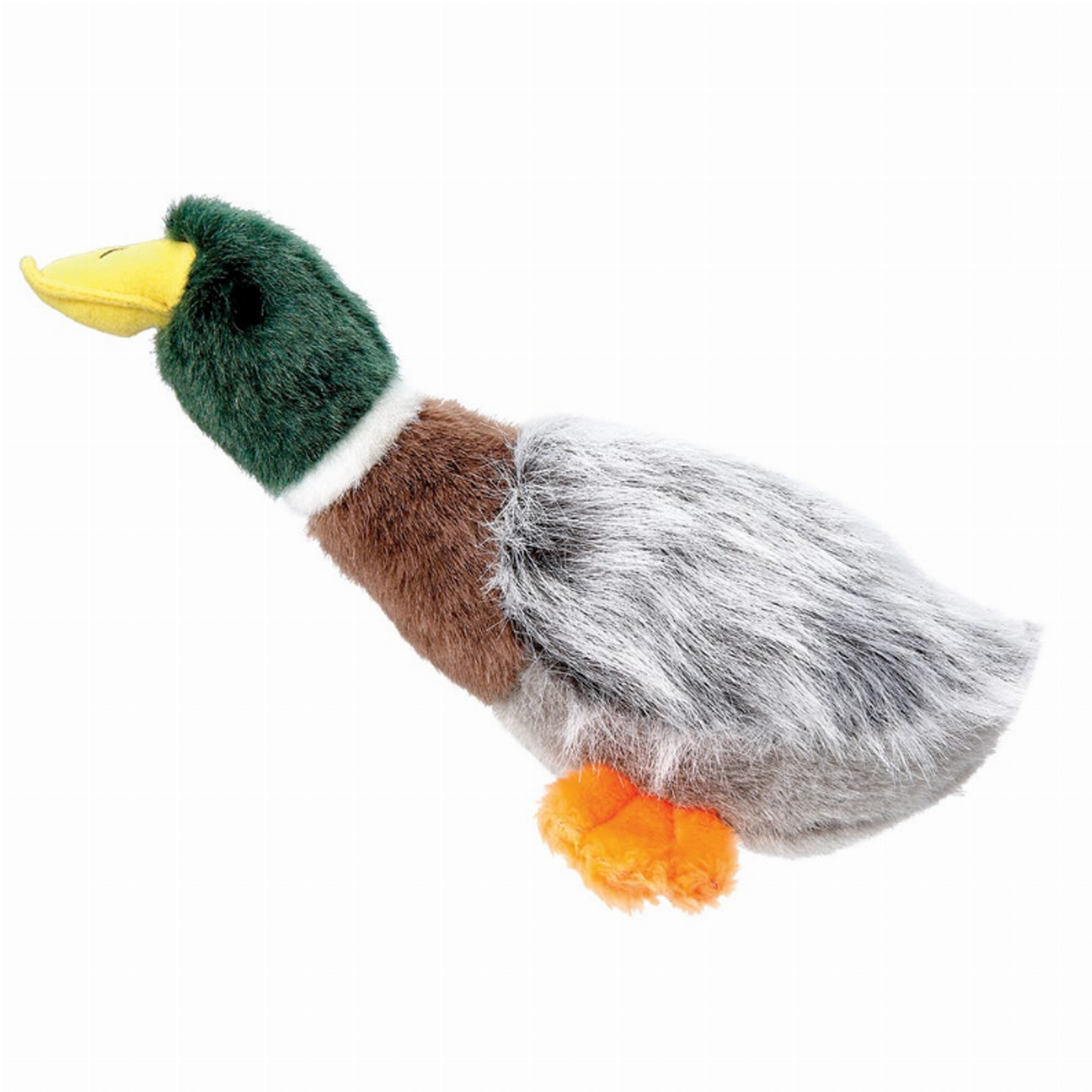 Pet Edge GR Squawk Flock Mallard Duck Plush Squeaky Dog Toy