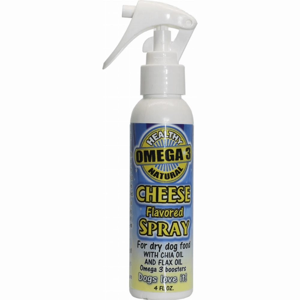 Flavored Sprays Cheese Dog Food Topper | Vegan Omega-3 Spray, 4oz